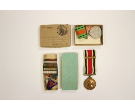 WW2 British Defence Medal in box with slip to William G Watts: Special Constabulary Long Service Medal with Long Service Clas