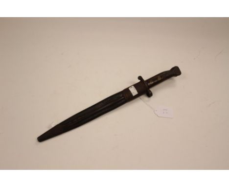 British Lee Metford Bayonet pattern 1888 MK  I, 2nd type bayonet. Blade marked 4-97. 30cm blade. Complete with scabbard.