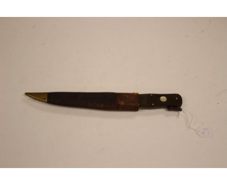 19th Century Folding blade lock knife by Lewis Barnascone, Sheffield. 265mm long blade with double makers marks. Release butt