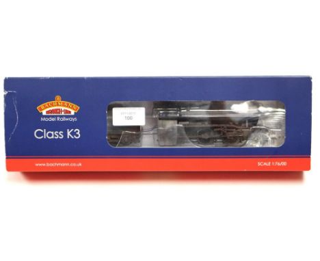 Bachmann: A boxed, Class K3 '61689', BR Black Late Crest (Weathered) locomotive, 32-280, box worn at one end.