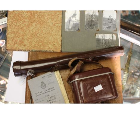 WW2 RAF Serviceman's lot: RAF Service and release book to 546665 Sgt. AJW Johnson, served 1937 - 1946: one photo album with s