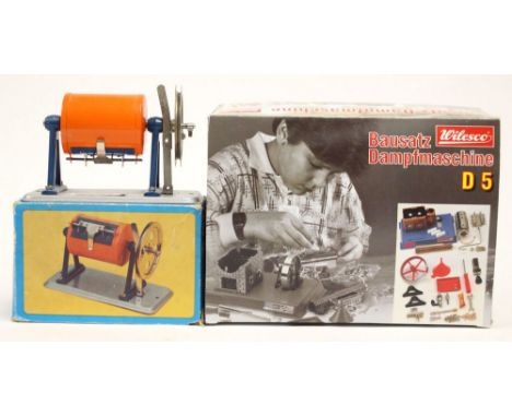 Wilesco: A boxed Steam Engine D5, good condition and a boxed Burnisher M67 