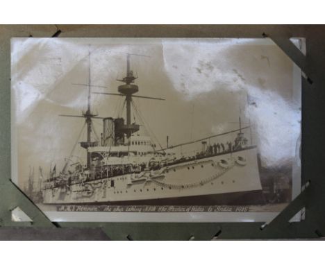Postcards: early-20th century album containing approximately 300-400 postcards, English topographical, greetings, foreign sce
