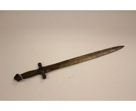 French M1831 pattern Artillery Short Sword. 49 cm long blade marked "Talbot Paris 1832". Brass hilt. No scabbard.