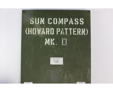 British Army Gulf War issue Sun Compass MKII (Howard Pattern) in original wooden transit box.