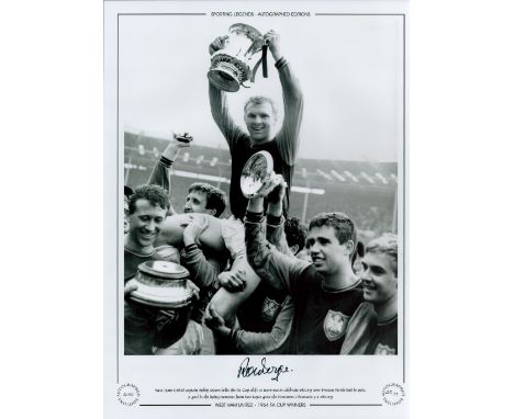 Ronnie Boyce Signed West Ham 16 x 12 Black and White Limited Edition Print. Good condition. All autographs come with a Certif