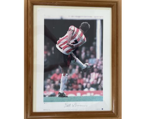 Football Matt Le Tissier Signed Big Blue Tube Print, 302 of 500. Housed in wooden frame Measuring 27x21 Overall. Print Shows 