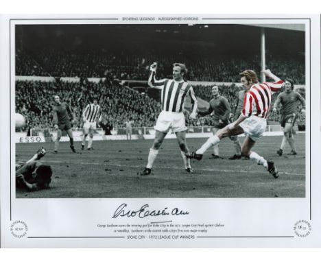 George Eastham Signed 16 x 12 Colourised Limited Edition Print. Good condition. All autographs come with a Certificate of Aut