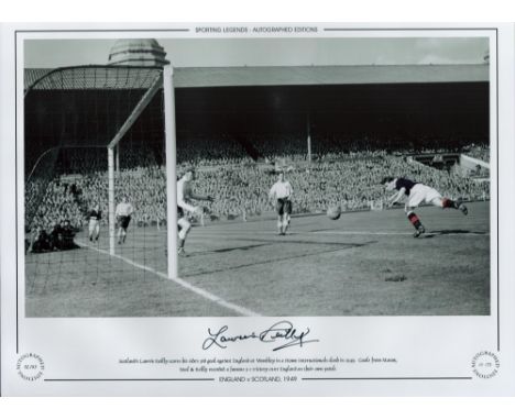 Lawrie Reilly Signed 16 x 12 Black and White, Limited Edition Print. Good condition. All autographs come with a Certificate o