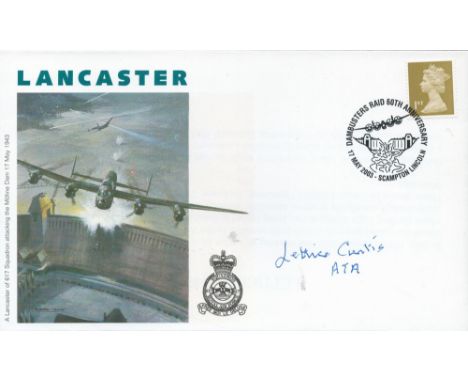 WW2 Iconic Female Aviator Lettice Curtis Signed Lancaster FDC with Stamps and Postmarks. 49 of 50 Certified Covers Issued. Cu