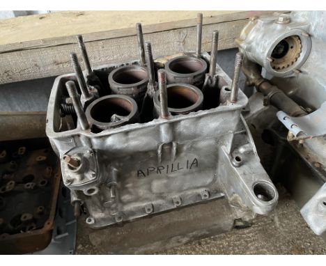 This Aprillia engine is a 1936, complete, with 2 heads, new set of pistons, flywheel, conrods, rocker gear,cam and timing gea