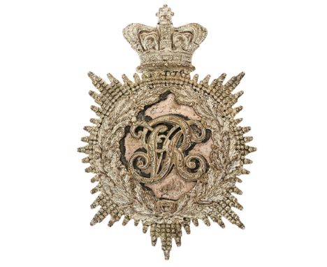 South Africa. Victorian Officers pouch belt plateGood scarce die-stamped silvered crowned hobnail star mounted with oak spray