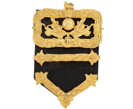 Royal Marine Light Infantry Victorian Ensigns Colour sash fittings.Fine die-cast rich gilt buckle bearing Royal Crest, crowns