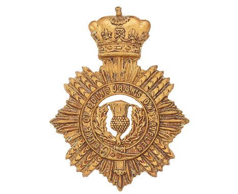 South Africa. Duke of Edinburghs Own Rifles post 1922 musicians music card case badge.Good scarce large die-stamped brass duc