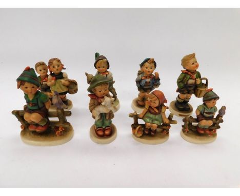 Goebel/MJ Hummel - A collection of figurines, all children including Little Hiker, Home From Market and Little Goat Herder, a