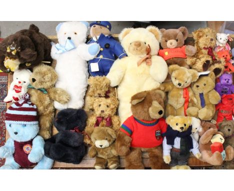 Bears: A collection of assorted teddy bears to include: one Steiff, various Gund and other examples. Together with another co