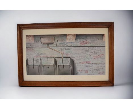 Tony McSweeney, a framed artist signed colour print entitled Toilets, signed bottom right