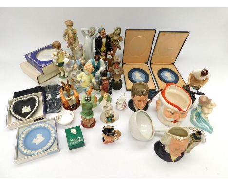 A collection of mixed ceramics to include; Royal Doulton "The Auctioneer", Royal Worcester "All Mine", a few differnet Contin