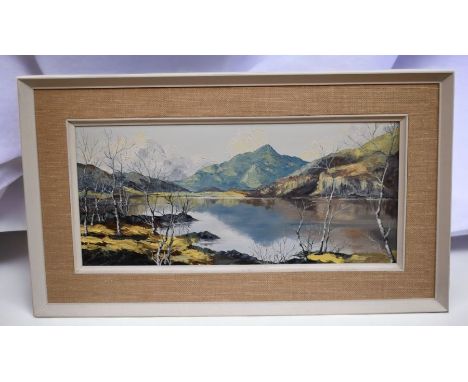 In the manner of Charles Wyatt Warren, two oils on board of Welsh scenes, 24 x 54cm and 18 x 35cm, both signed R R, l l, fram
