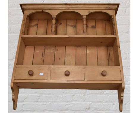 Antique pine kitchen shelf unit