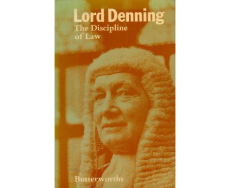 The Discipline of Law by Lord Denning 1979 First Edition Softback Book with 331 pages published by Butterworth and Co (Publis