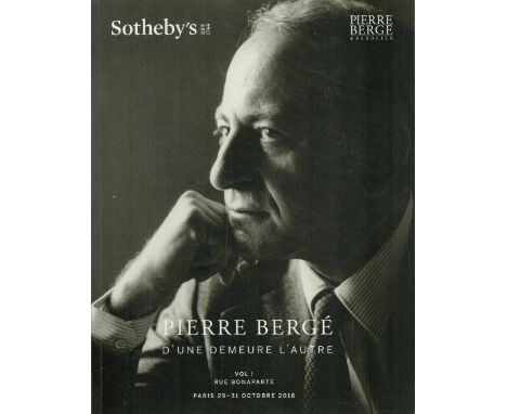 Pierre Berge D'une Demeure L'Autre vol 1 2018 First Edition Softback Book / Catalogue with 456 pages published by Sotherby's 