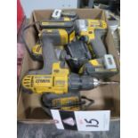 DeWalt 20 Volt Cordless Drills and Nut Drivers w/ Charger (SOLD AS-IS - NO WARRANTY)