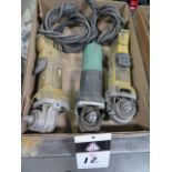 DeWalt and Hgitachi Angle Grinders (3) (SOLD AS-IS - NO WARRANTY)