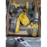 DeWalt 18 Volt Cordless Drills (NO CHARGER) (SOLD AS-IS - NO WARRANTY)