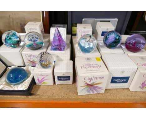 Boxed Caithness paperweights, some limited edition