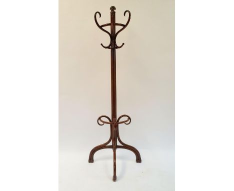 A Thonet bentwood coat stand, impressed mark and paper label to base, 204 cm highOverall condition good, various light scratc