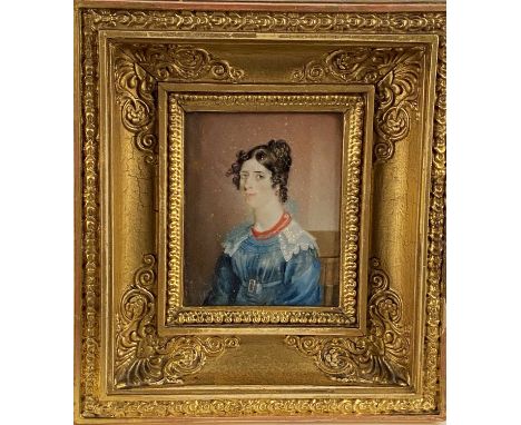 British School (19th Century) Portrait Miniature of John Palfreman and another of his wife Elizabeth Palfreman, watercolour o
