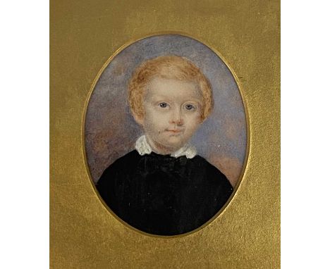 Thomas Gosse (1765-1844) Portrait Miniature of John Gosse (1809-1874), watercolour on ivory, 7.5 x 5.5 cm, frame 14.5 x 12.5 