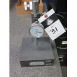 6” x 6” Granite Indicator Stand w/ Dial Indicator (SOLD AS-IS - NO WARRANTY)