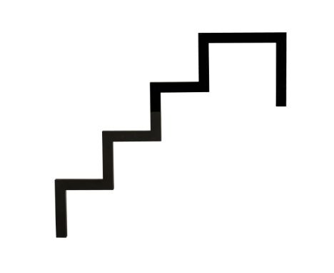 Pedro Cabrita Reis (b. 1956)"Antwerp Stairs"Enamel on aluminumSigned and dated 87 on label on the reverseNumbered 3/3 on the 