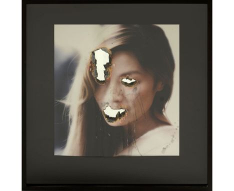 Douglas Gordon (b. 1966)"Self Portrait of You and Me (Michelle Yeoh)", 2006Smoke and mirror on photographWith certificate of 
