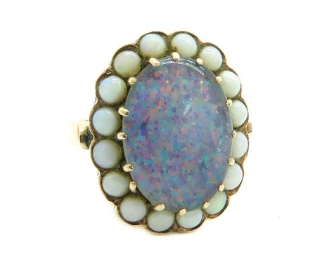 18 x 13 mm., ring size 18.