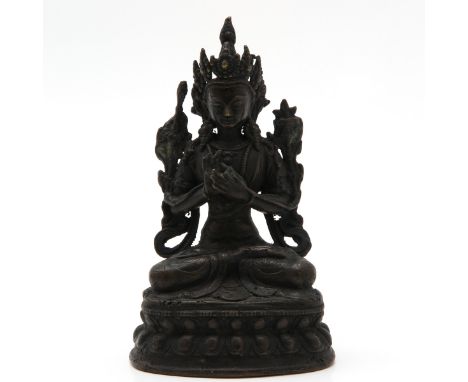 bronze, depicting Buddha, 19 cm. tall.