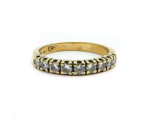 Set with 9 diamonds, ring size 16.
