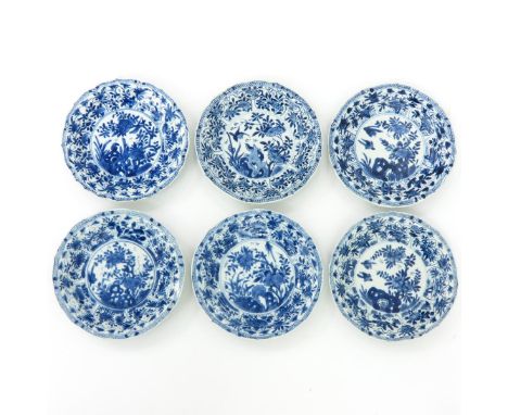 China, Kangxi, marked with double ring, 13 cm. in diameter, chip.