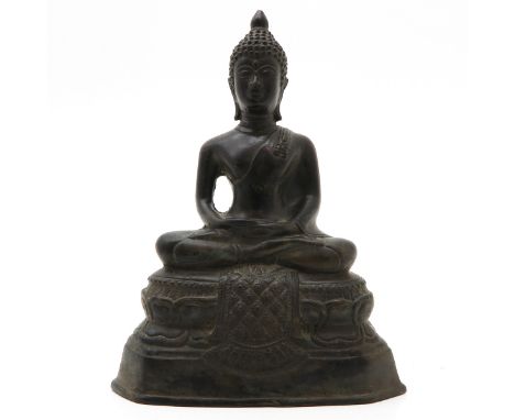 bronze Buddha, 23 cm. tall.
