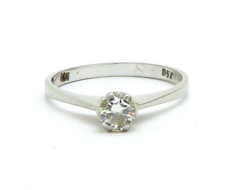 Diamond is approximately 4 mm. in diameter, ring size 16.