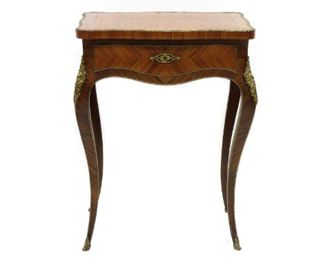 Inlay with bronze accents, fitted velvet interior, 87 x 154 cm.