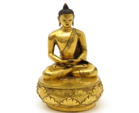 Bronze Buddha, 17 cm. tall.