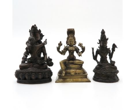 Bronze figures, tallest 20 cm. tall. 