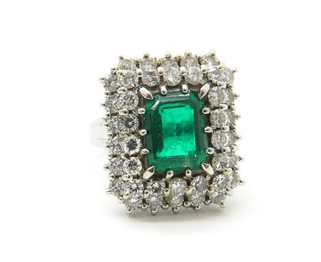 Emerald is 7 x 9 mm., ring size 17.