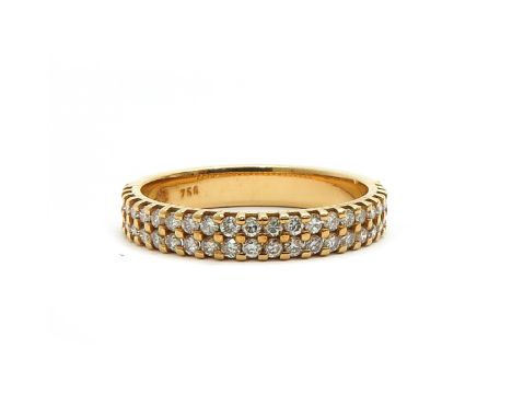 Set with 44 diamonds, ring size 16.