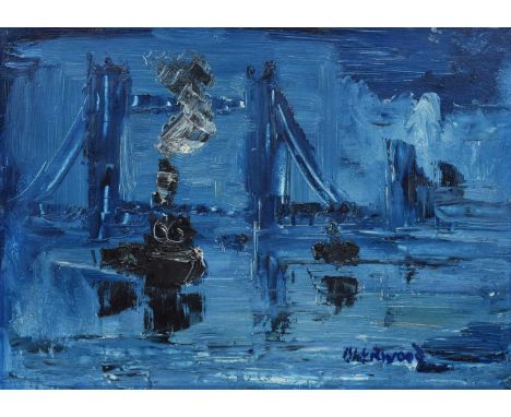 James Lawrence Isherwood F.R.S.A., F.I.A.L. (British 1917-1989) "Tower Bridge Nocturne" Signed, titled and dated '70 on verso