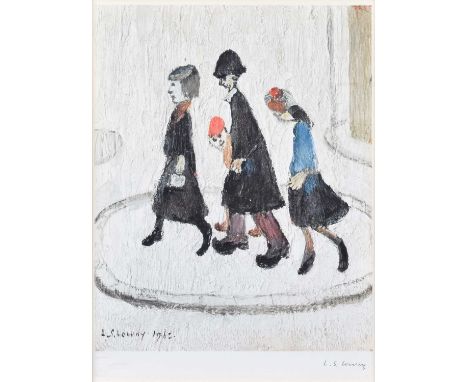 L.S. Lowry R.A. (British 1887-1976) "The Family" Signed in pen in the margin, from the edition of 850, with the Fine Art Trad