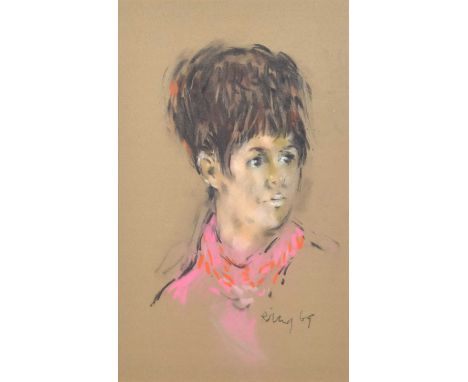 Harold Riley (British 1934-2023) Female portrait Signed and dated '69, pastel.44.5 x 27cm (framed 67 x 50cm)Artists’ Resale R